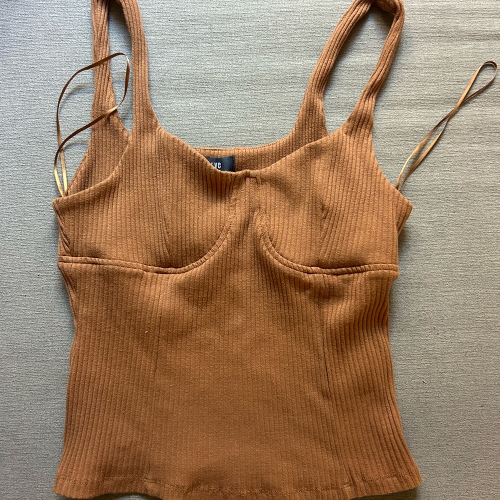 Anthropologie Ribbed Tan Camisole